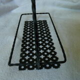 Plateau en métal perforé noir