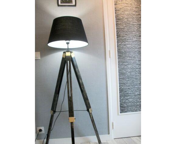 Black And Gold Tripod Lamp Selency Black And Gold Tripod Lamp Selency, Tripod Floor Lamp Teal Shade