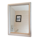 Baroque mirror patinated beige wood frame