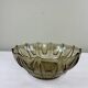 Smoked glass Art Deco salad bowl
