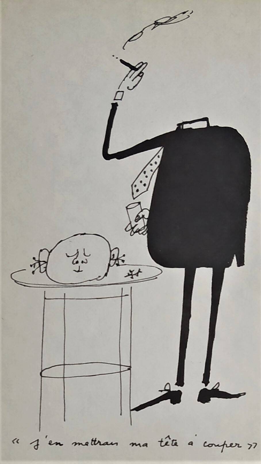 Illustration by Daninos from 1962 "head to cut off"