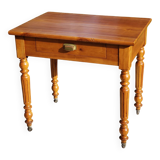 Cherry wood side table and small desk