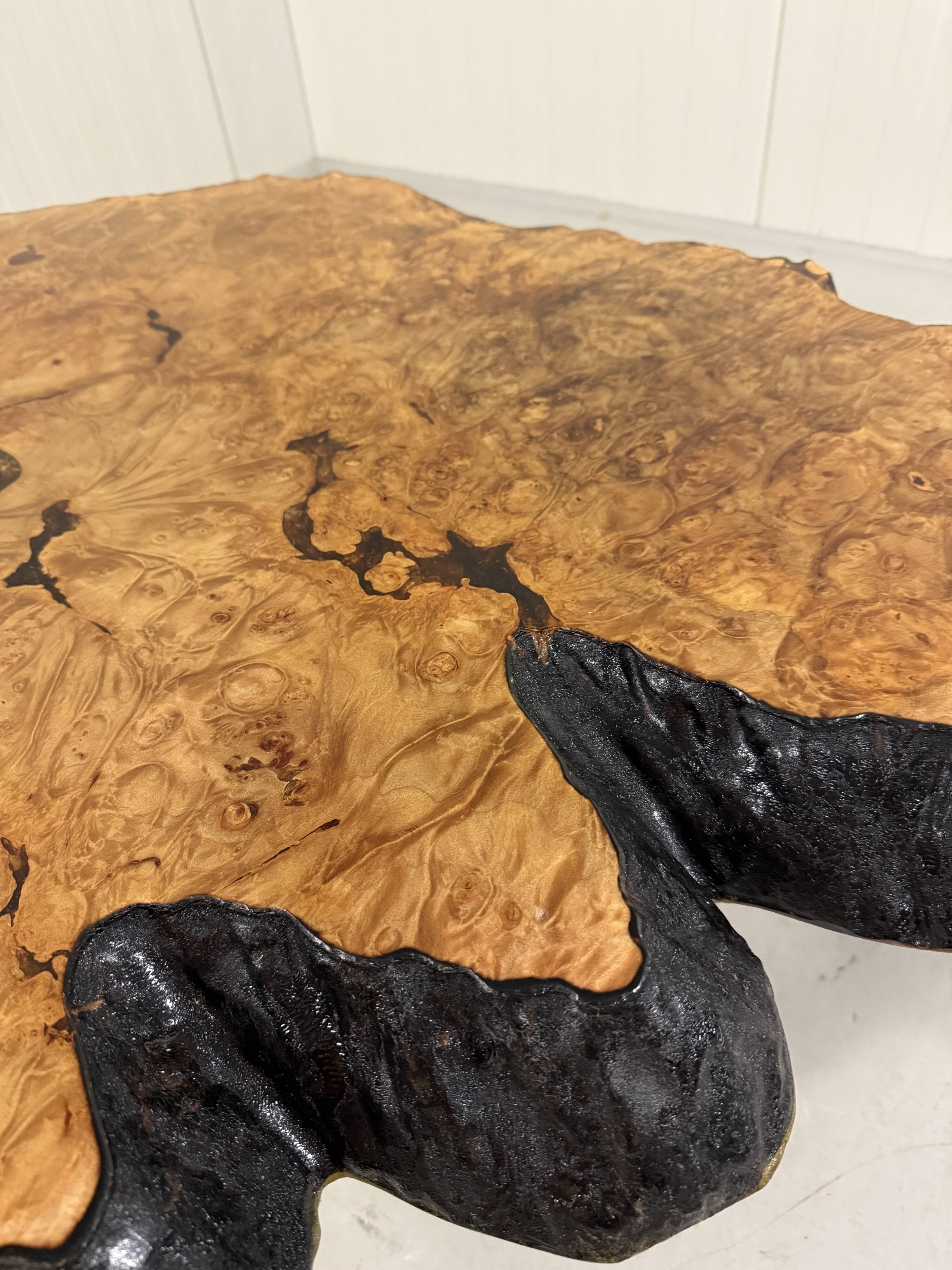 Large tree trunk coffee table by Frank Armich Canada