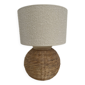 Lampe a poser osier tresse