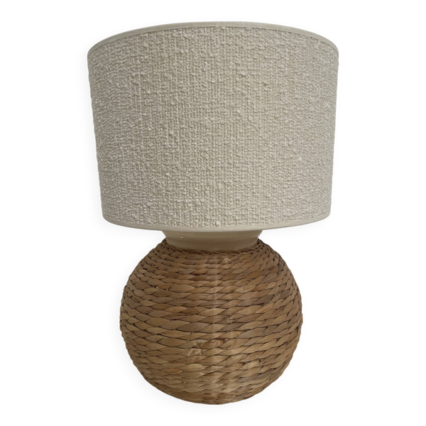 Lampe a poser osier tresse — Beyit