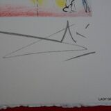 Salvador dali: the horses, lady godiva, 1983, signed lithograph