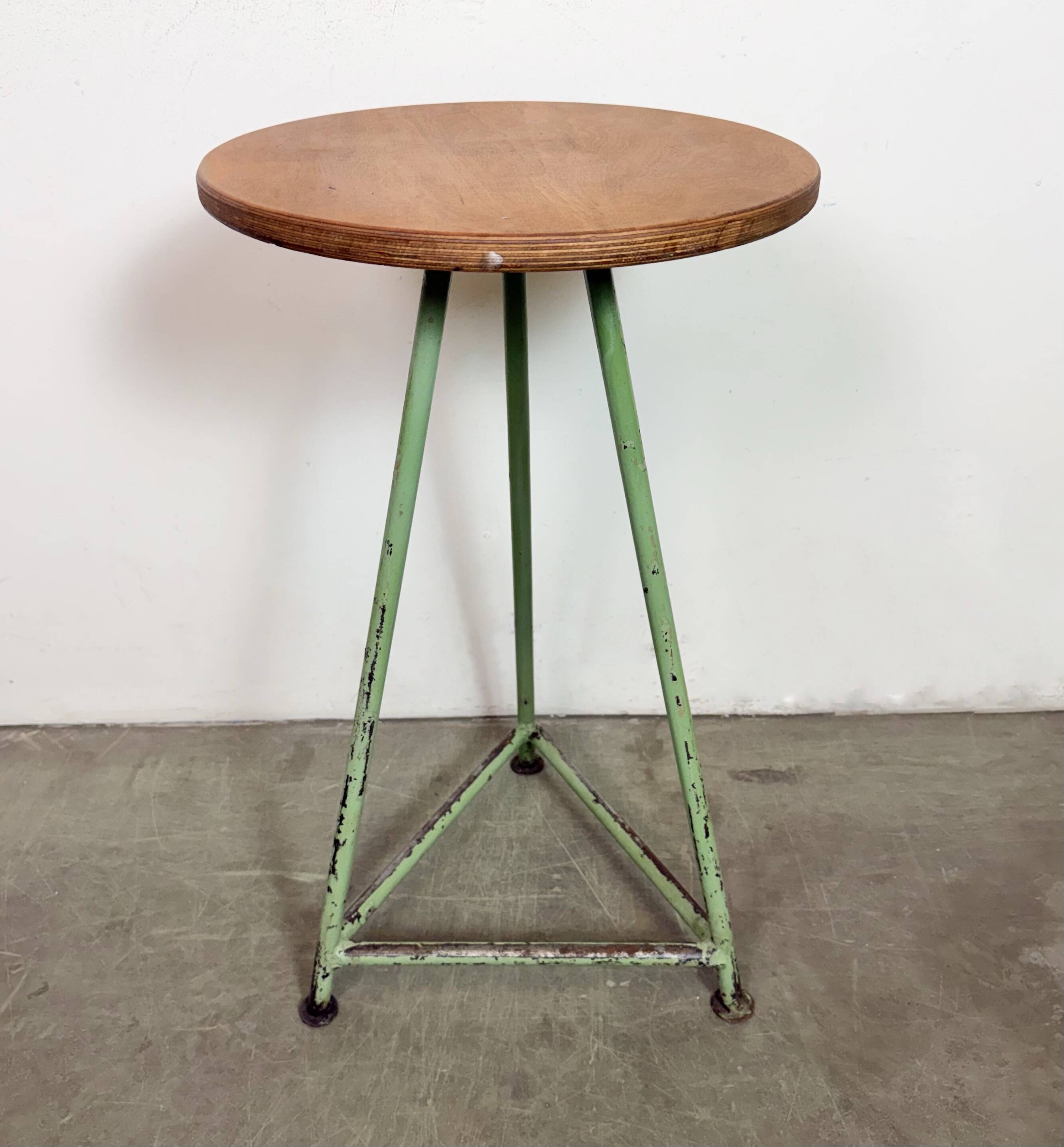 Green Industrial Workshop Stool, 1960s