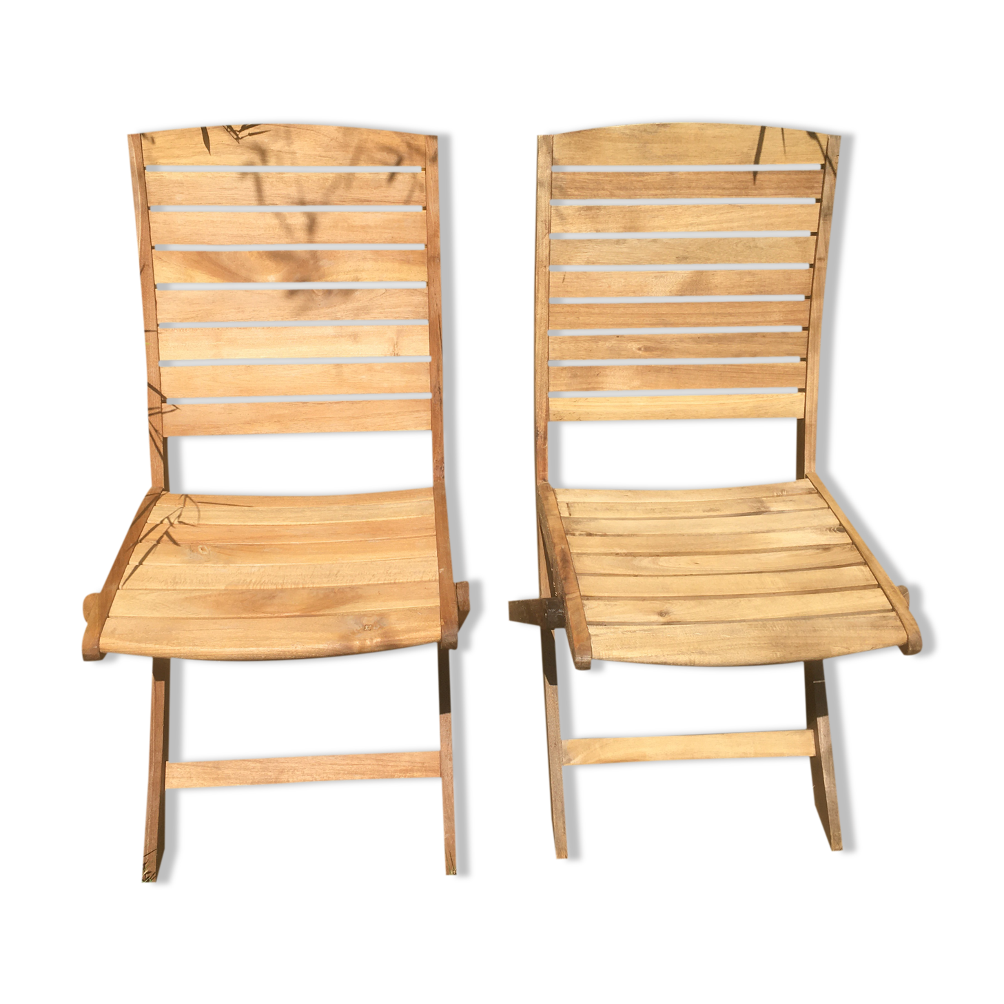 Pair of garden folding chairs