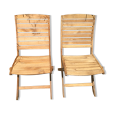 Pair of garden folding chairs