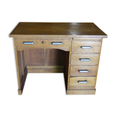 Bureau américain années 50 à caisson latéral 100 x 60 cm
