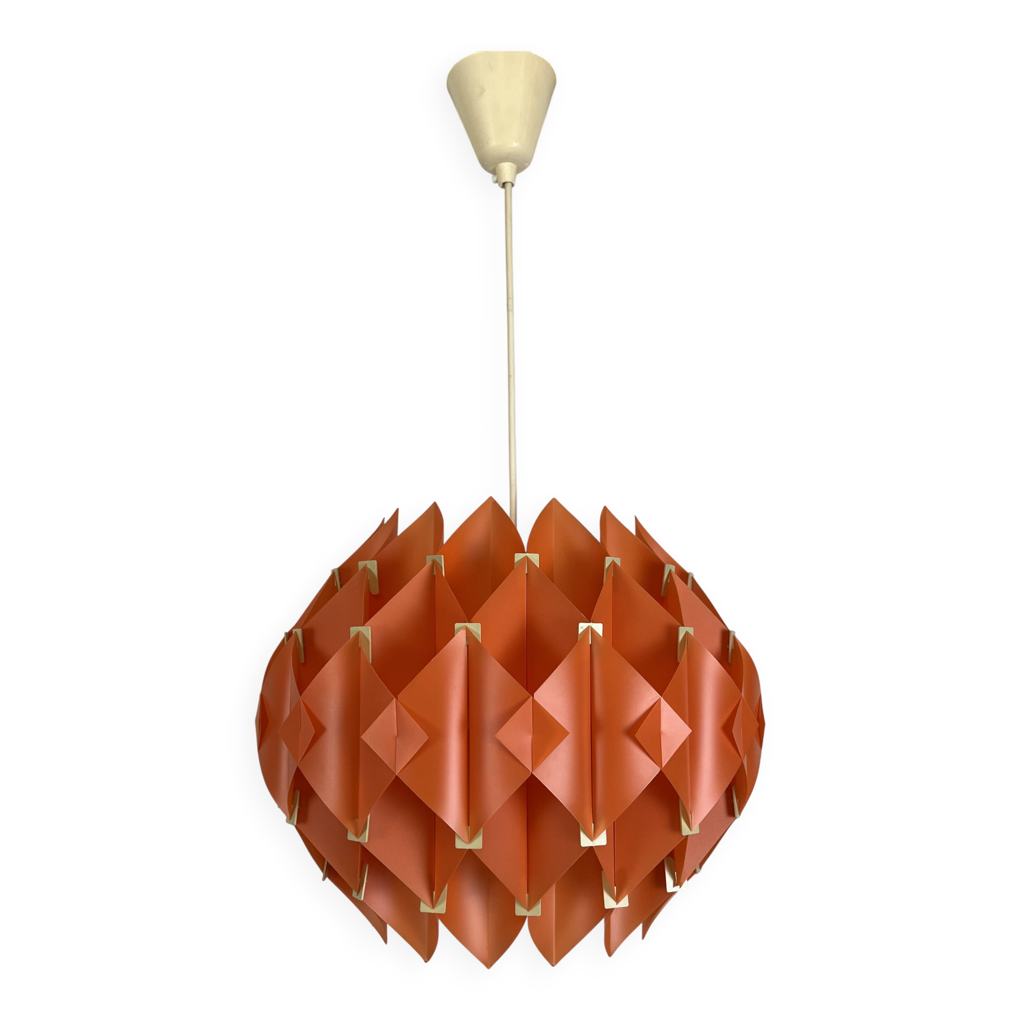 Butterfly pendant light by Lars Schioler for Hoyrup, 70s vintage style