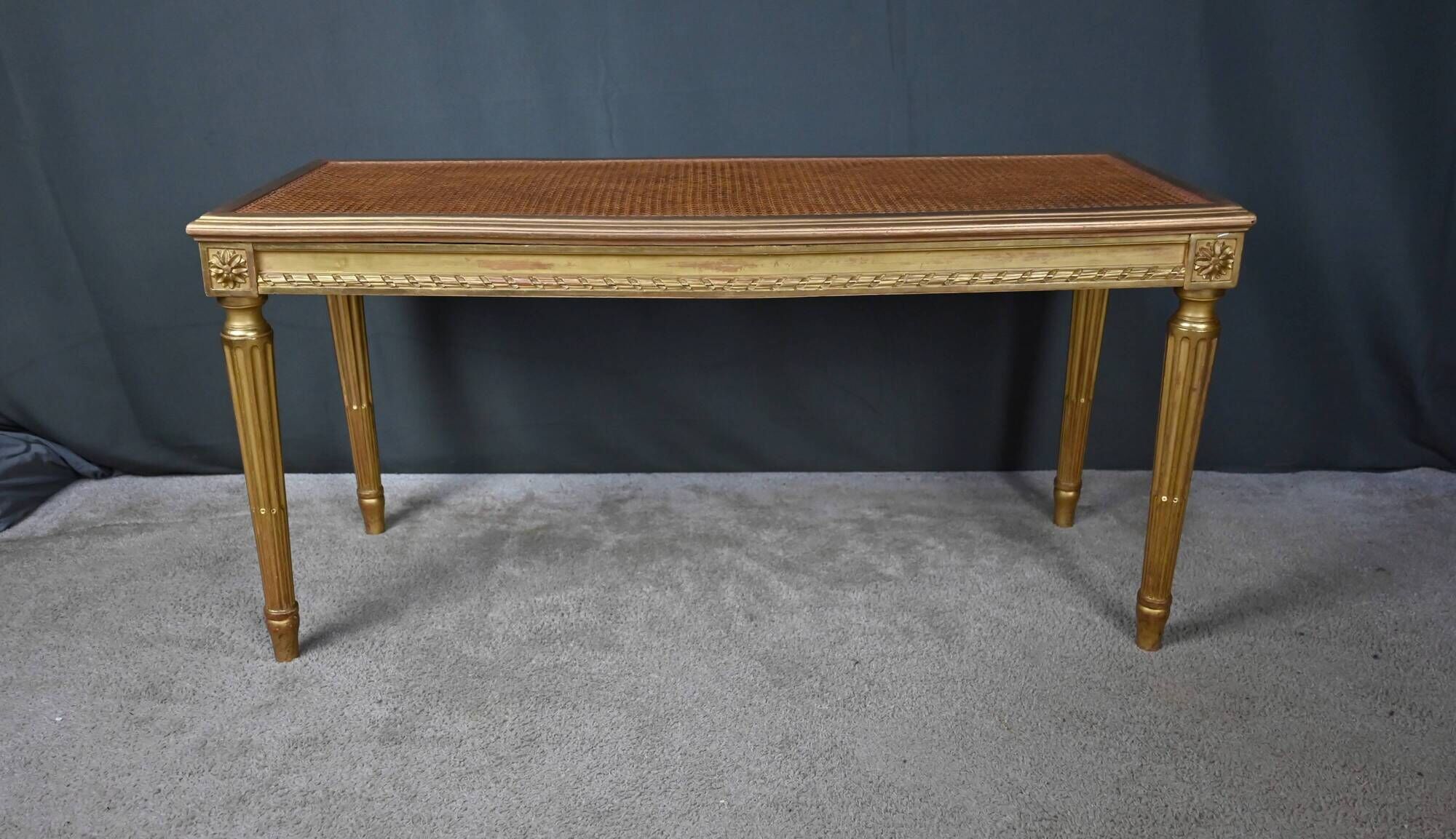 Golden Wood Bench, Louis XVI style – Early 20th century