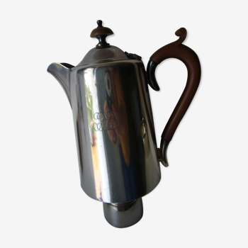 Silver metal teapot or coffee maker