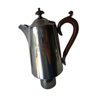 Silver metal teapot or coffee maker