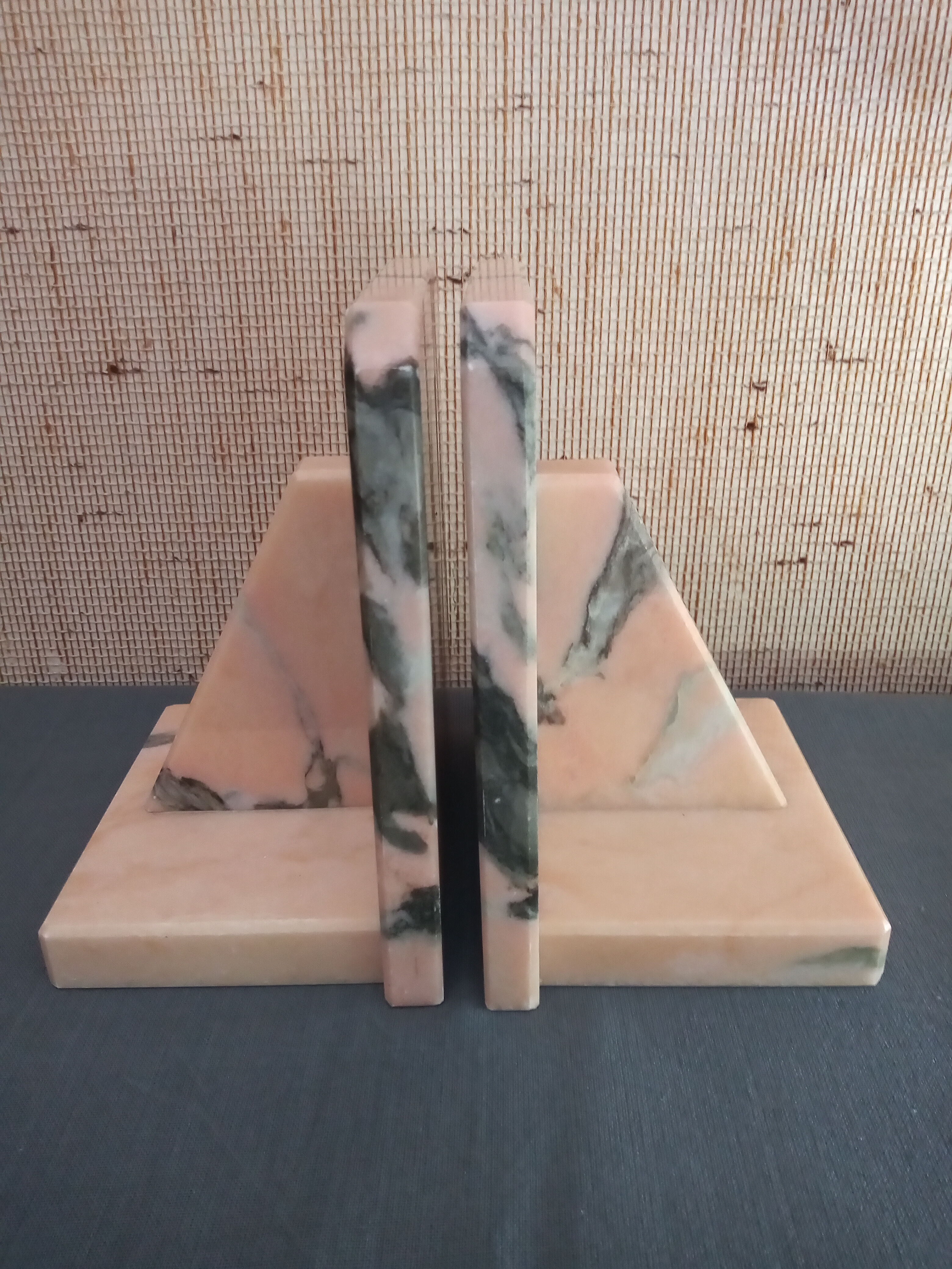 Art Deco marble bookends