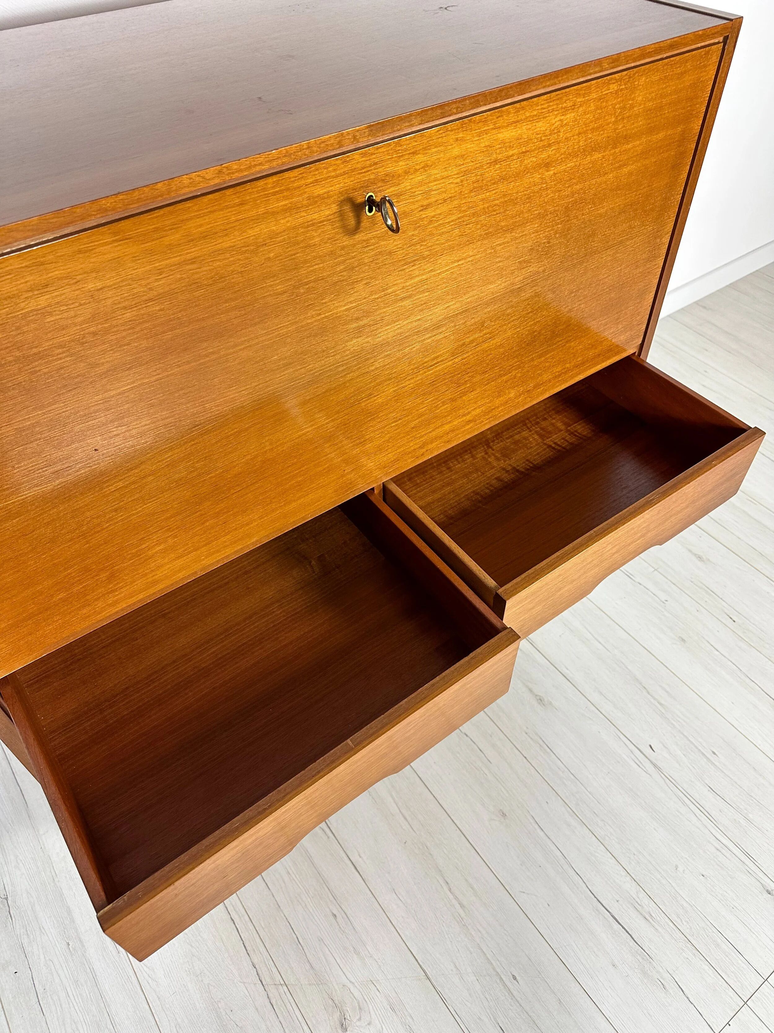 1960s Vintage Minimalistic Walnut Cabinet/Secretary