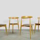 🟡 Beech & teak dining chairs, Hans J. Wegner & Fritz Hansen, Denmark 1950s