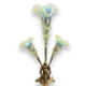Tulip tree centerpiece in opalescent glass and bronze nineteenth