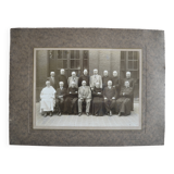 Old group photo of ecclesiastical priests, silver print