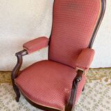 19th century Voltaire rack and pinion armchair in walnut