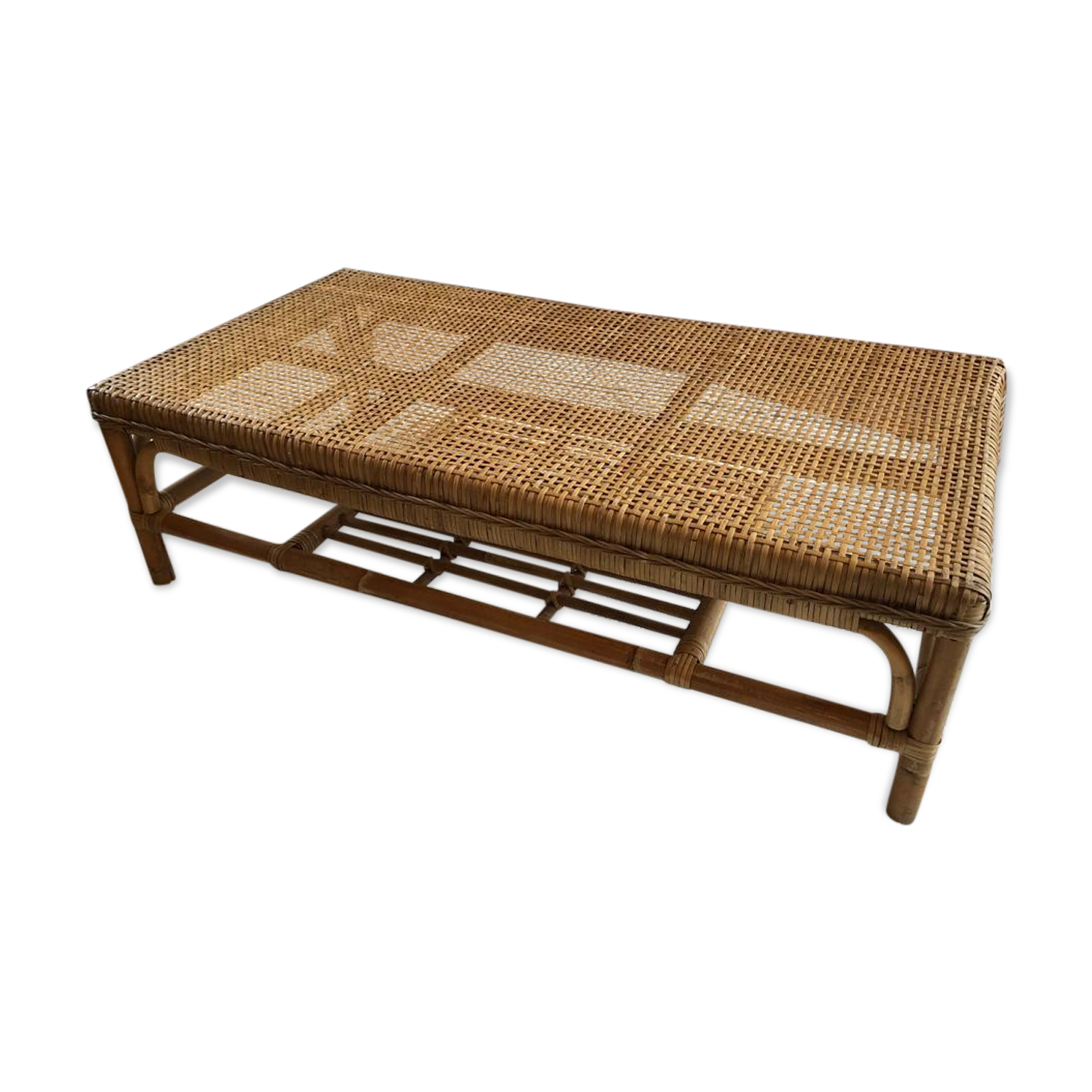 Rattan coffee table