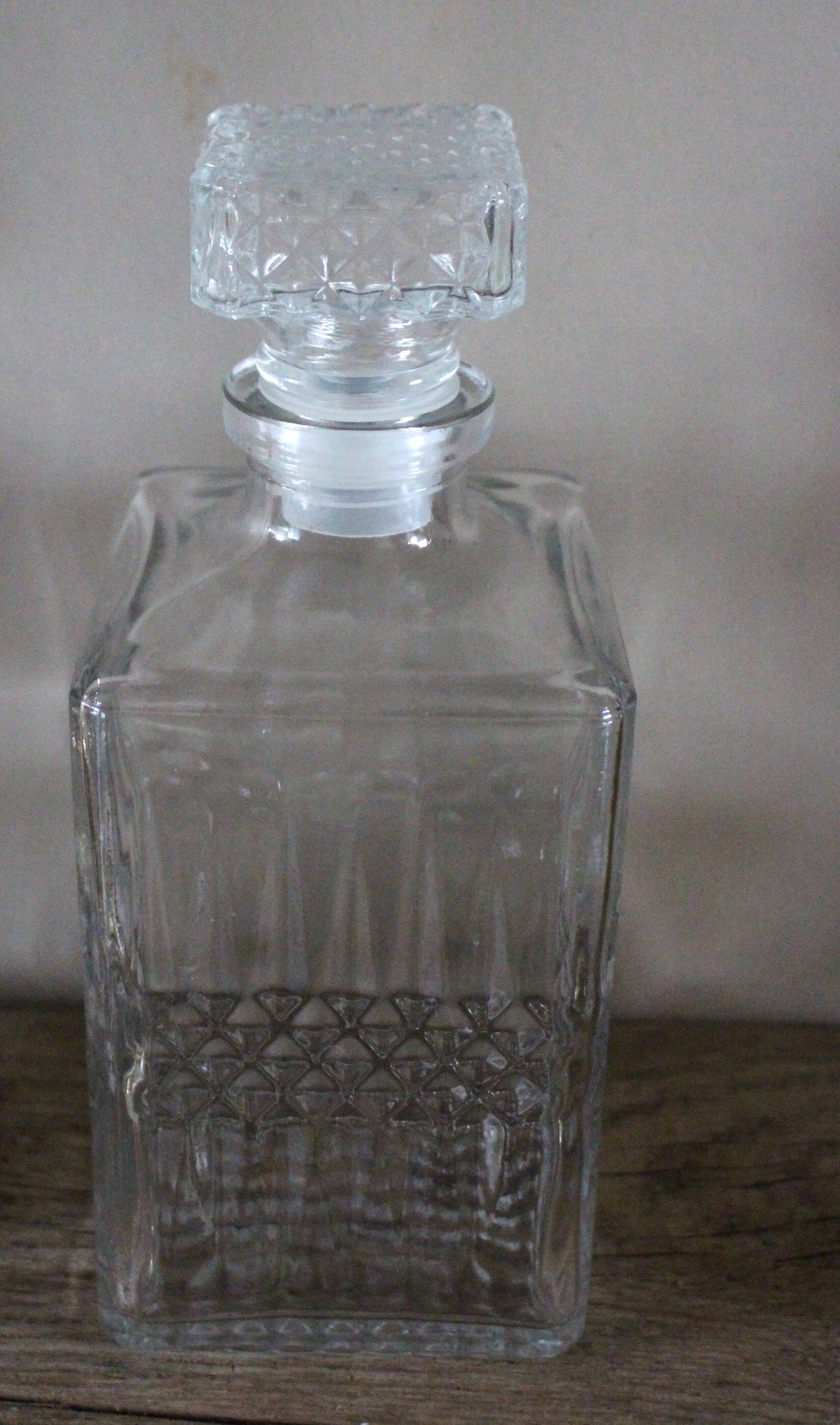 80s crystal whiskey decanter