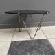 Black Glass kidney shape small side table 1960s