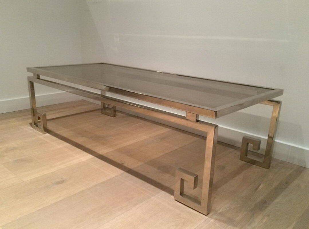 Very beautiful chrome coffee table