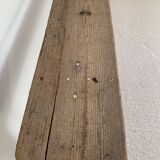 Light oak bench, lower feet painted white