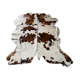 Cowhide carpet white and brown 1970 230 x 219