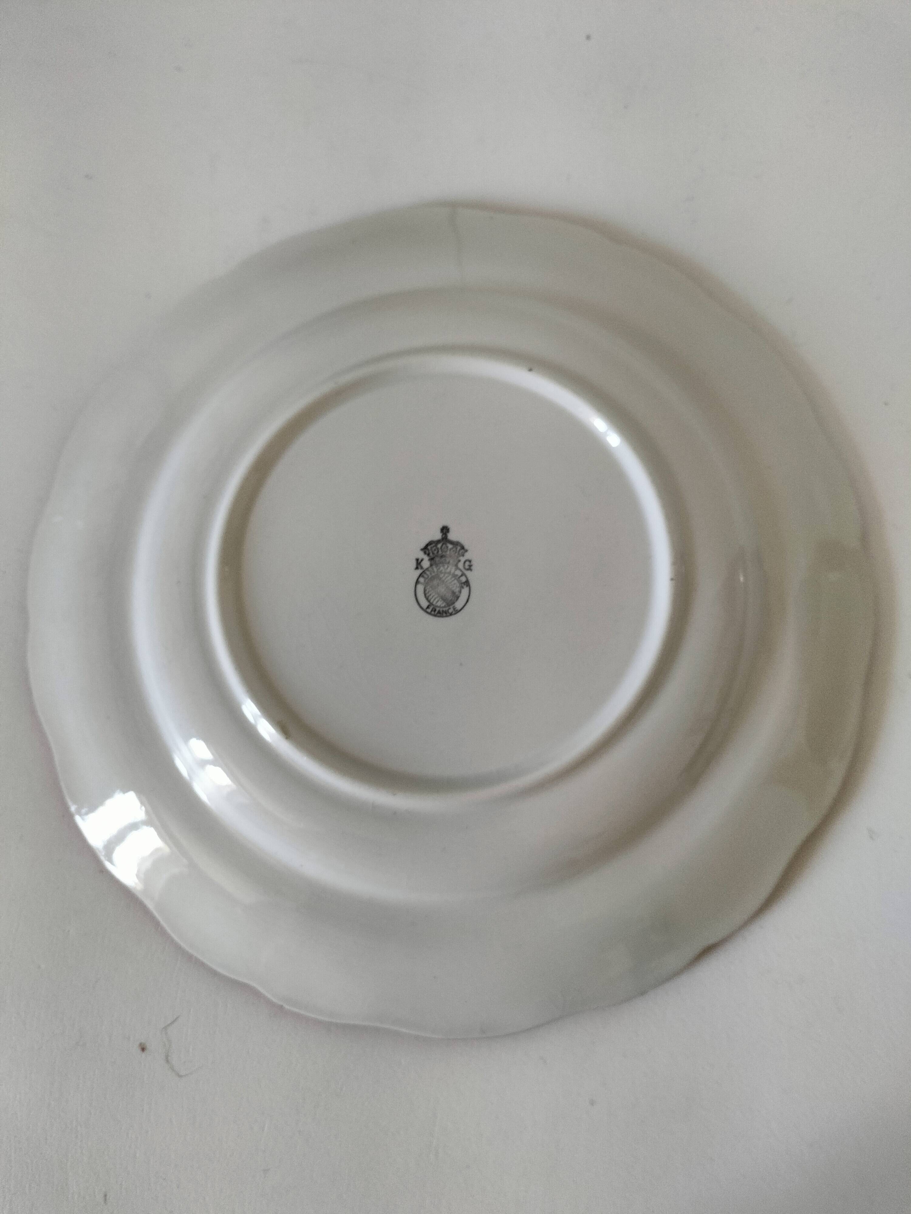 Antique plate with rooster – Keller & Guérin Lunéville