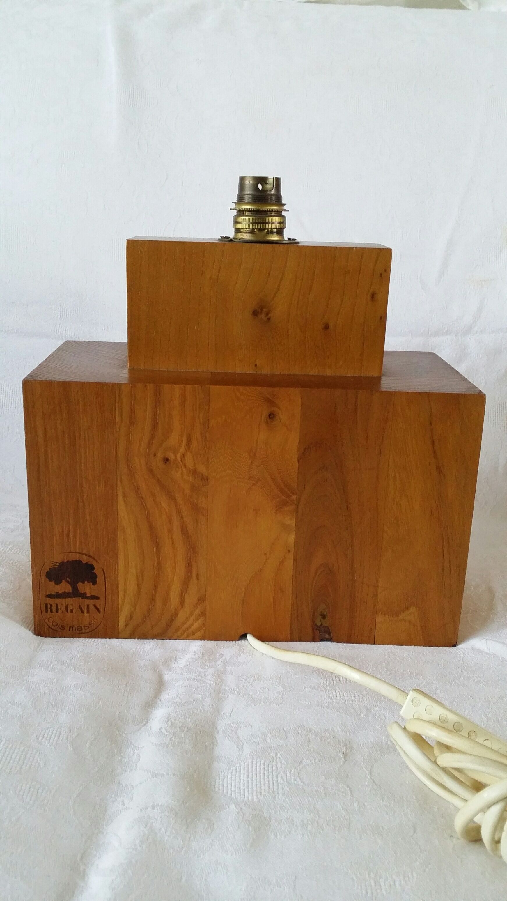 Regain lamp foot in elm, 70s