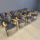 Vintage leather armchairs by Arrben Italy, 1980s - set of 8