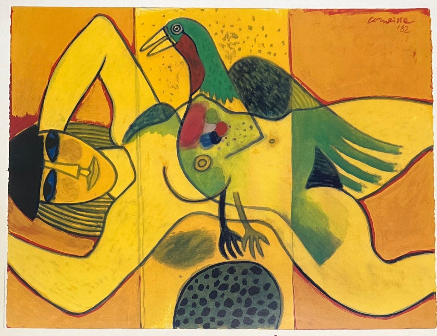Guillaume Corneille (1922-2010) Poster The Yellow Nude - With Atelier Corneille stamp