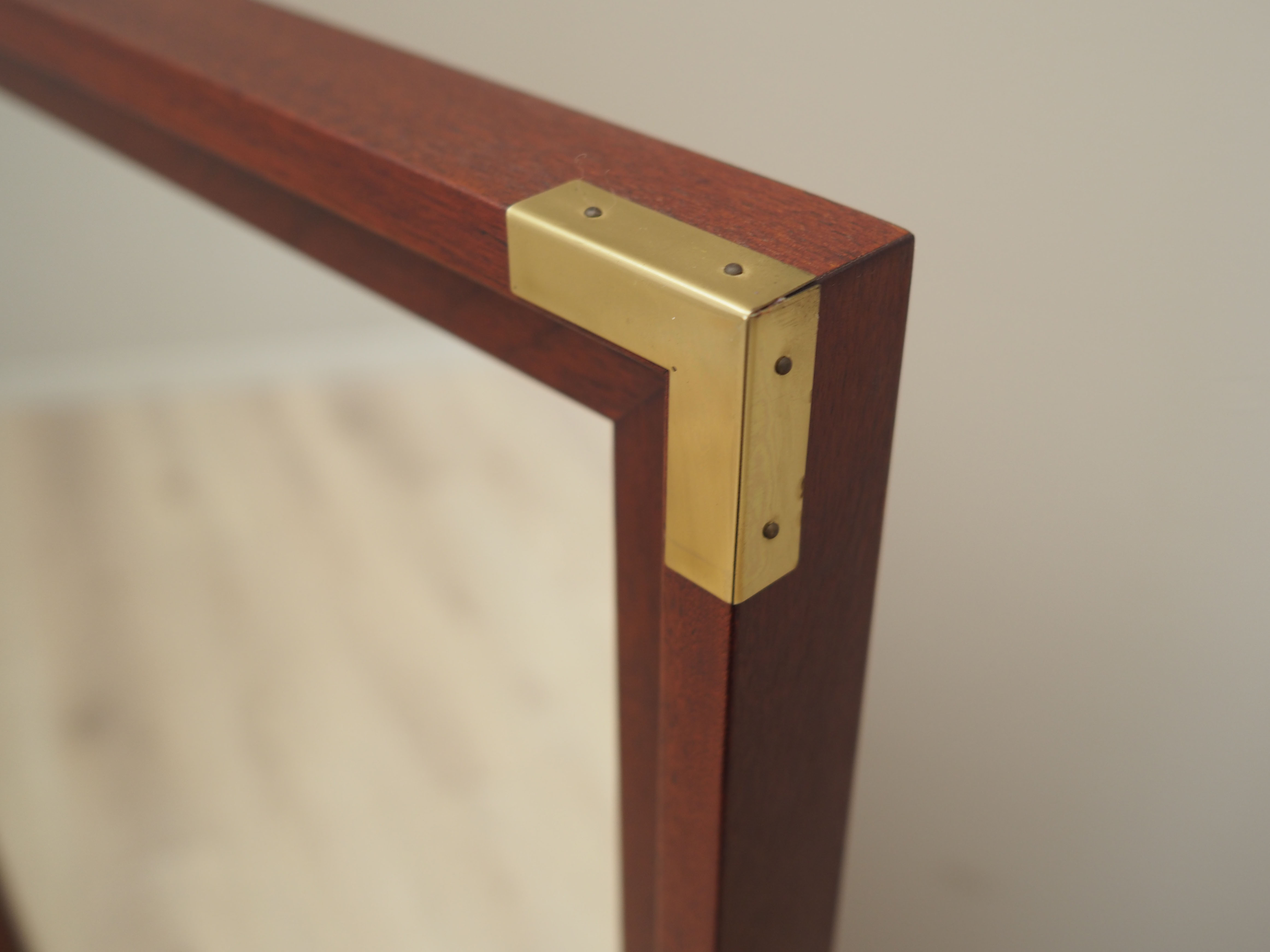 Mahogany-framed mirror, Danish design, 1970s, production: Denmark