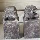 Pair of Foo Dog bookends in sculpted steatite.