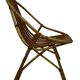 Ensemble vintage de 4 fauteuils club en rotin Rohe Noordwolde 1960