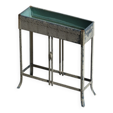 Painted metal planter on a stand, Art of Vintage, 1920s