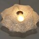 French Vintage 1930s White Frilled Clichy Glass Lampshade Ceiling Light