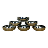 6 coupelles en inox design AMC