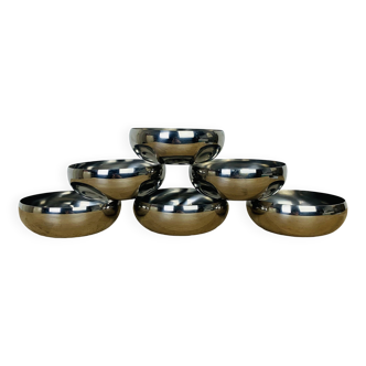 6 coupelles en inox design AMC
