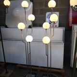 Set of Two 1960's Goffredo Reggiani Chrome Orb Italian Floor Lamps