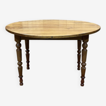 Cherry wood dining room table with 2 extensions, LOUIS PHILIPPE style work from the 1930s