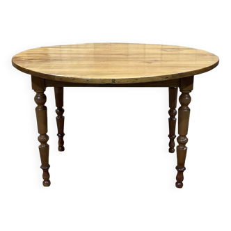 Table de salle à manger en merisier avec 2 allonges, travail de style LOUIS PHILIPPE des années 1930