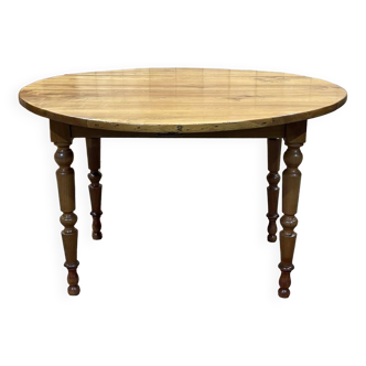 Cherry wood dining room table with 2 extensions, LOUIS PHILIPPE style work from the 1930s