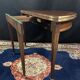Console table demi-lune 19th century Louis XVI modular foldable top in mahogany.