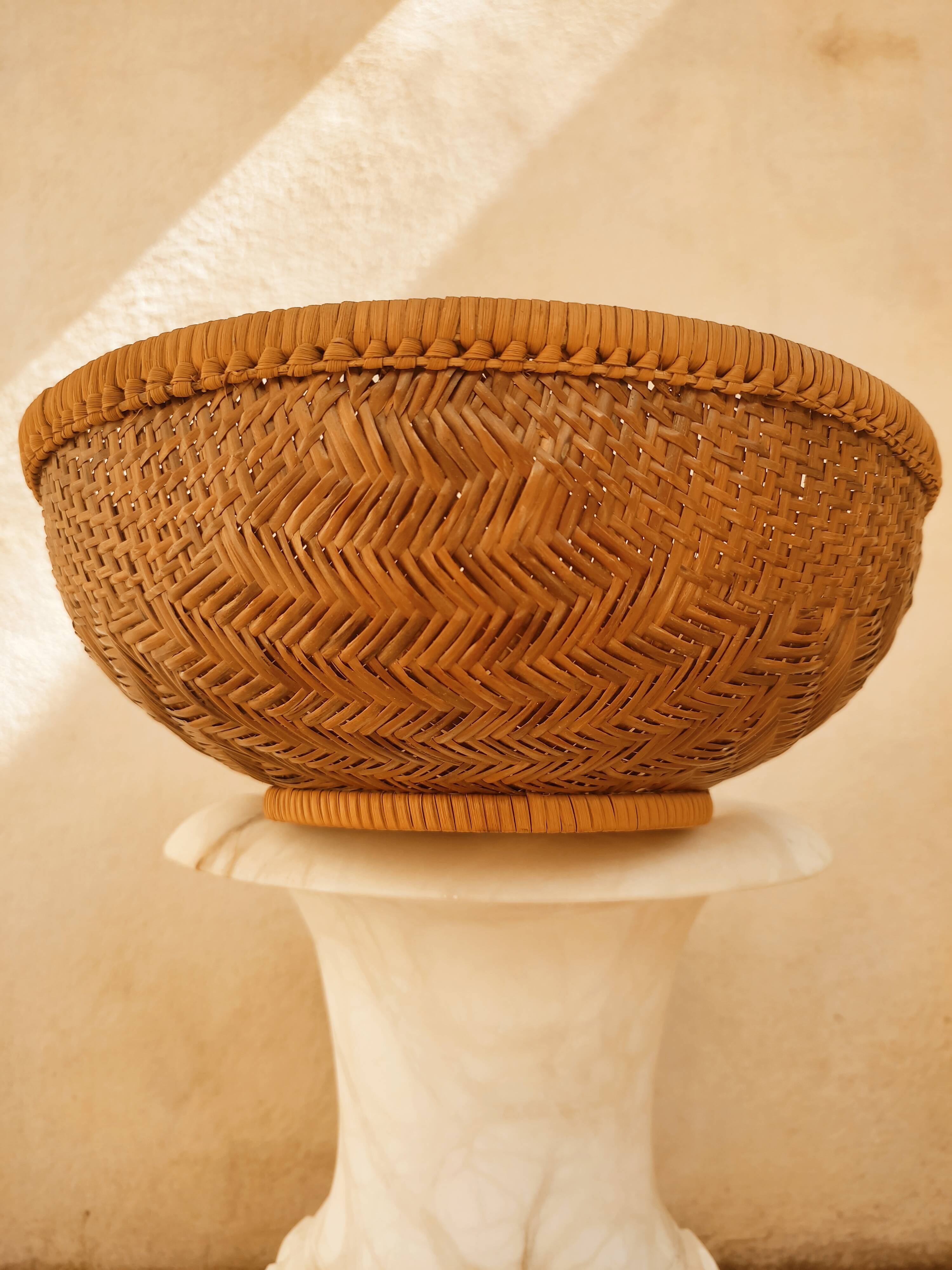 Hand braided basket