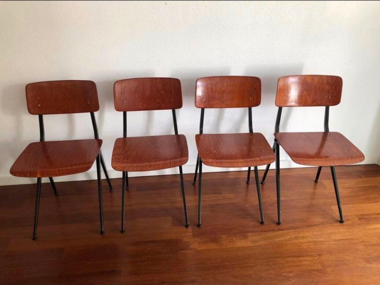Set of 4 design chairs 60s Marko Spintoel by Kooistra