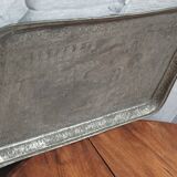 Old Persian tray in silver metal