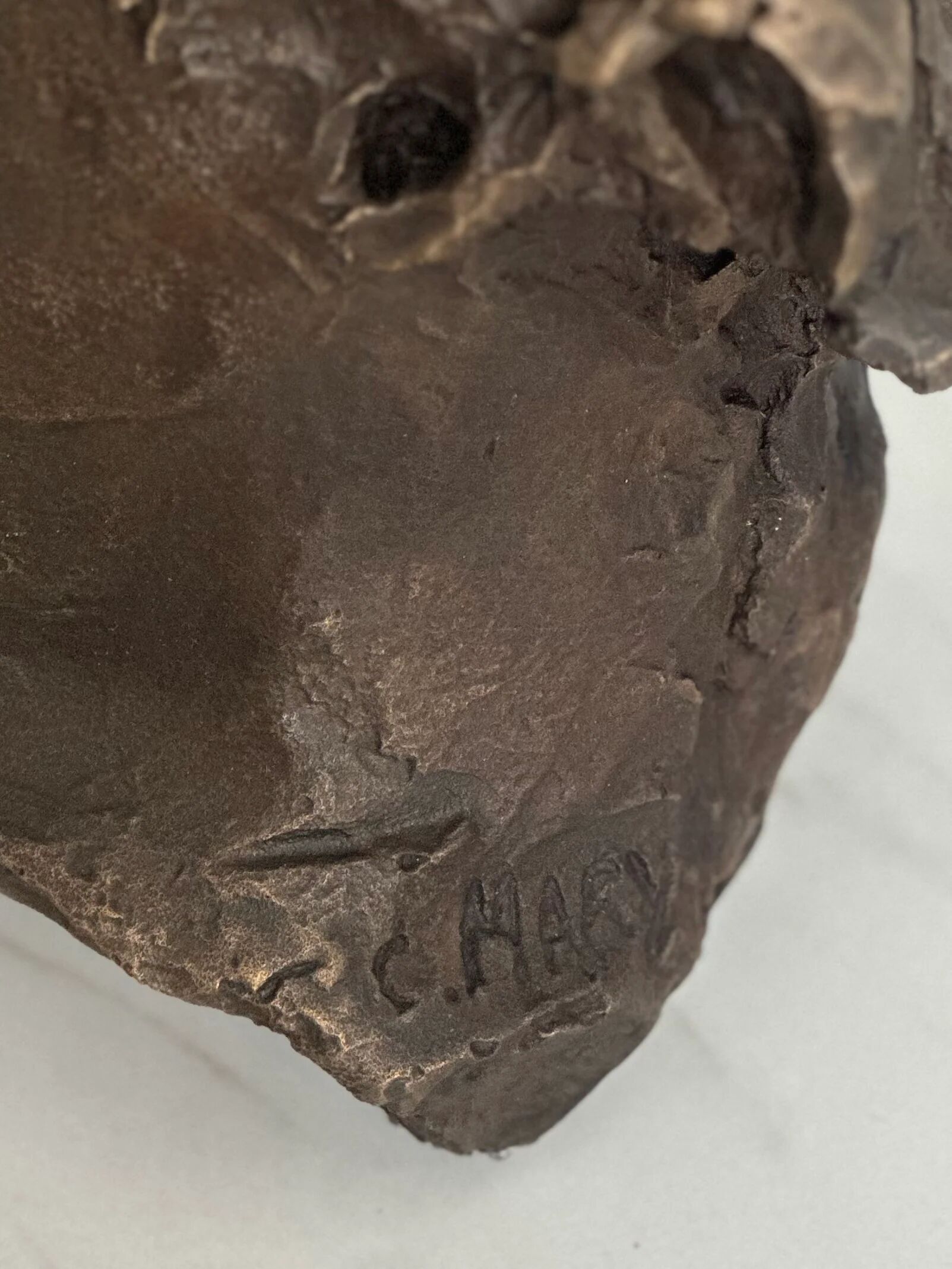 "The youth" — Claude Mary, bronze with patina, original numbered edition, 1992